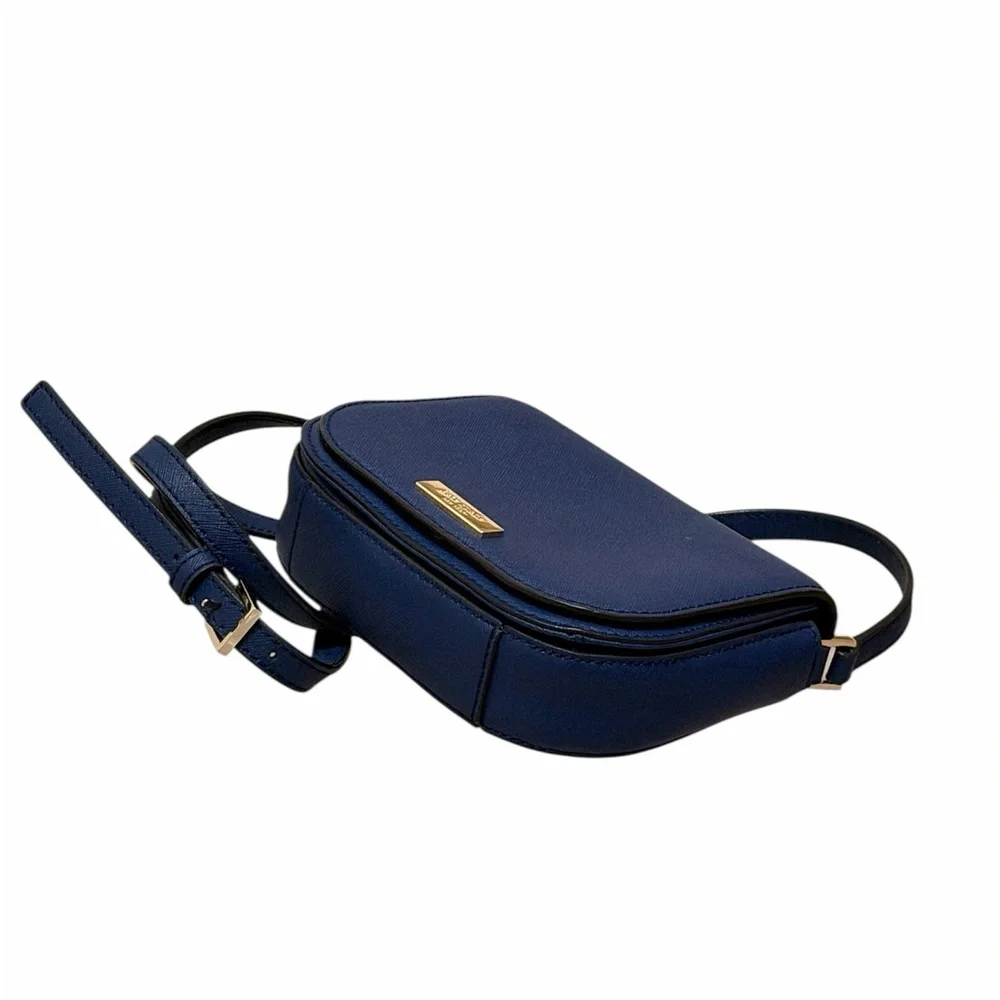 Kate Spade Navy Laurel Way Carsen Leather Crossbody Bag Purse Adjustable Strap